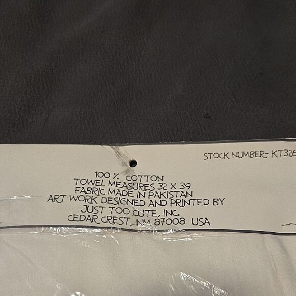 White Kitchen Towel with Menopause Message and Purple Flower Design - Picture 3 of 3